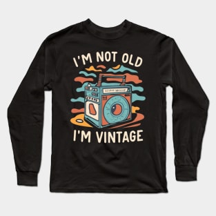 Music vintage rétro style Long Sleeve T-Shirt